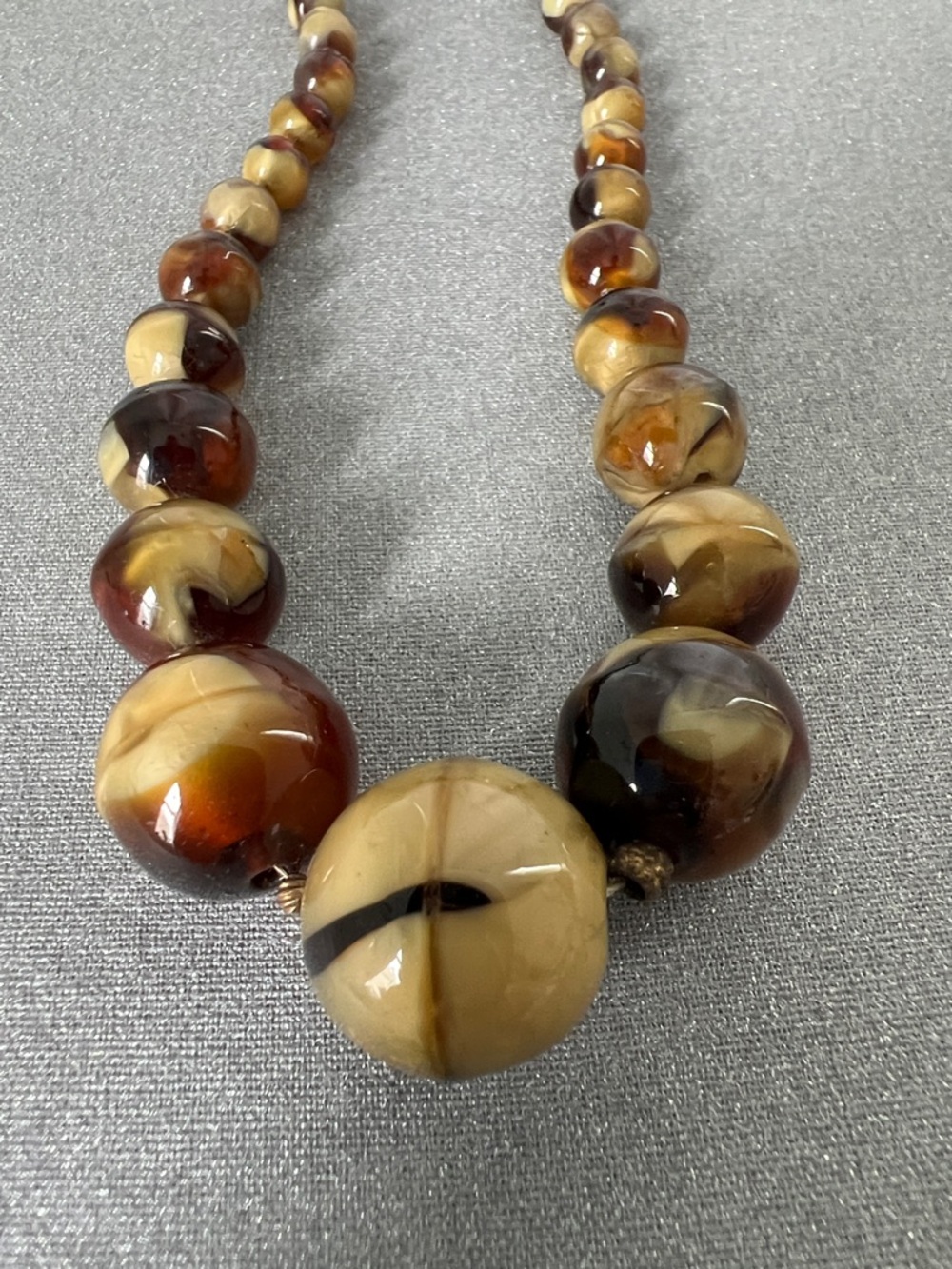 Brown Agate Bead 8.5” Necklace - Women Jewelry - Picture 3 of 12